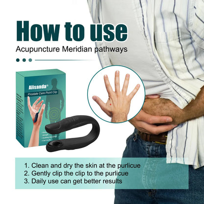 Prostate care acupressure clip, protecting prostate health.