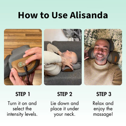 Alisanda® 3-in-1 Neck Massager｜Prevent and relieve neck pain, reverse forward head posture — in just 15 minutes a day.